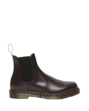 2976 Yellow Stitch Smooth Leather Chelsea Boots - Burgundy Vintage