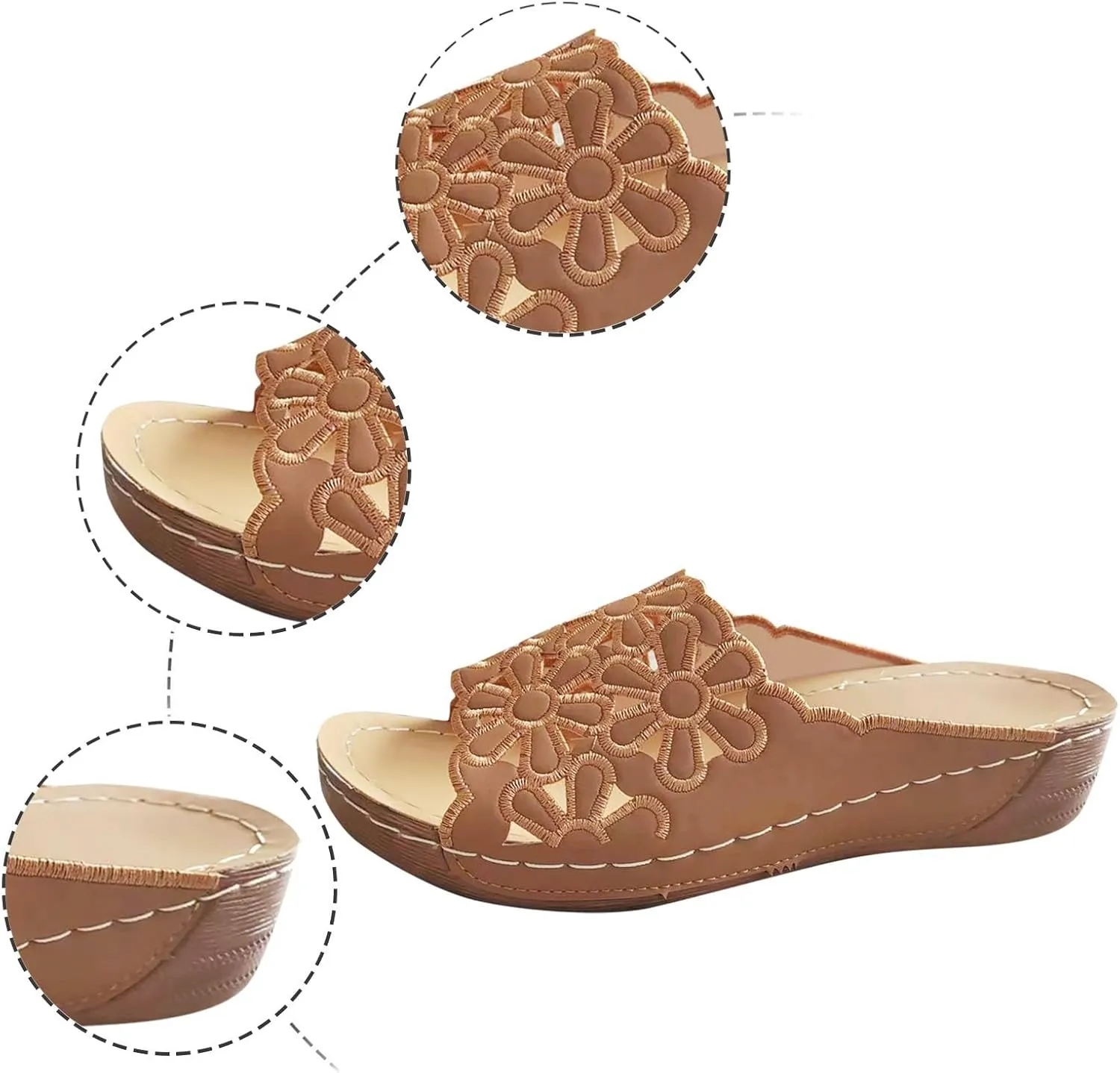 Arch Support Thick Bottom Sandals for Women Summer Outdoor Camping Walking Beach Sandal Summer Dress Sandals