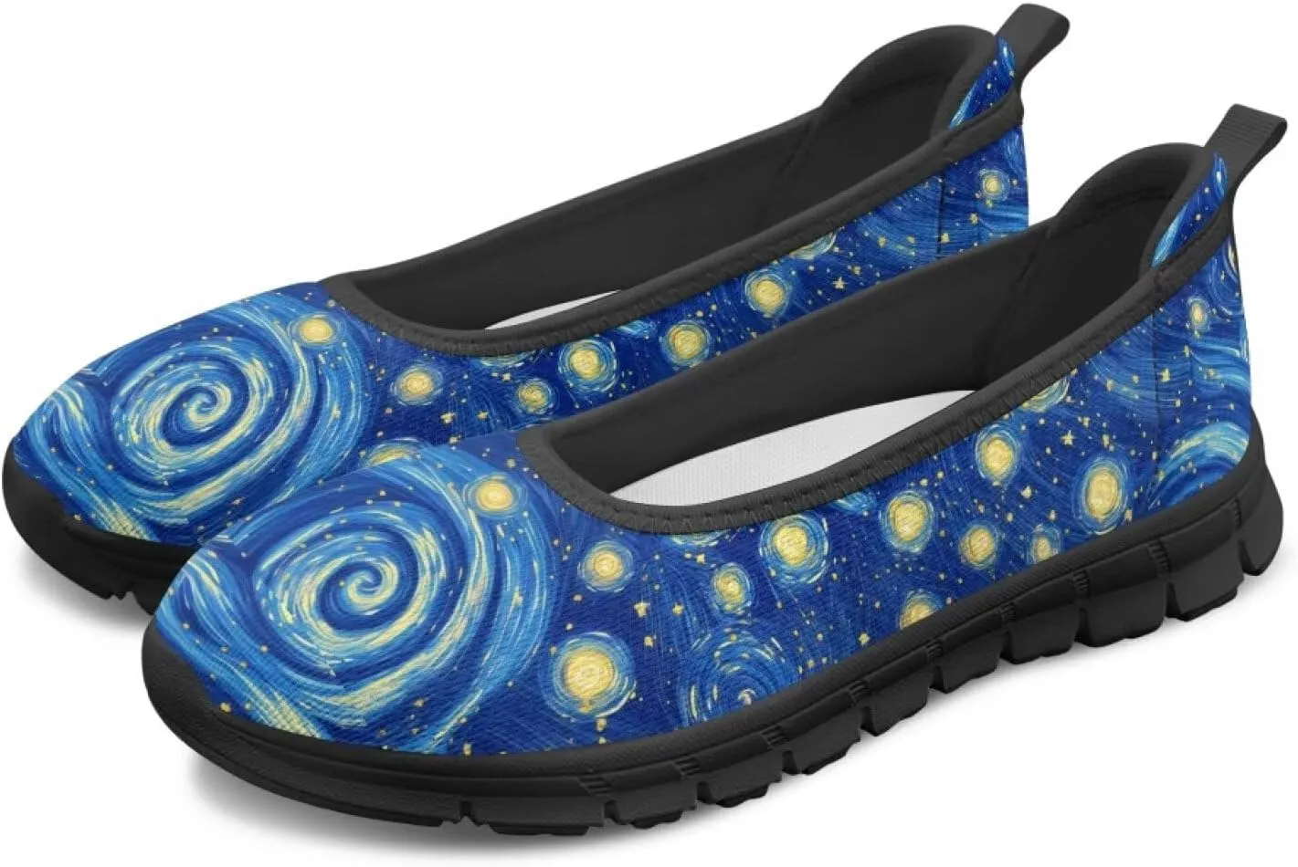 Doojoayie Art Casual Slip On Shoes for Ladies Flat Shoes Comfort for Dalil Casual