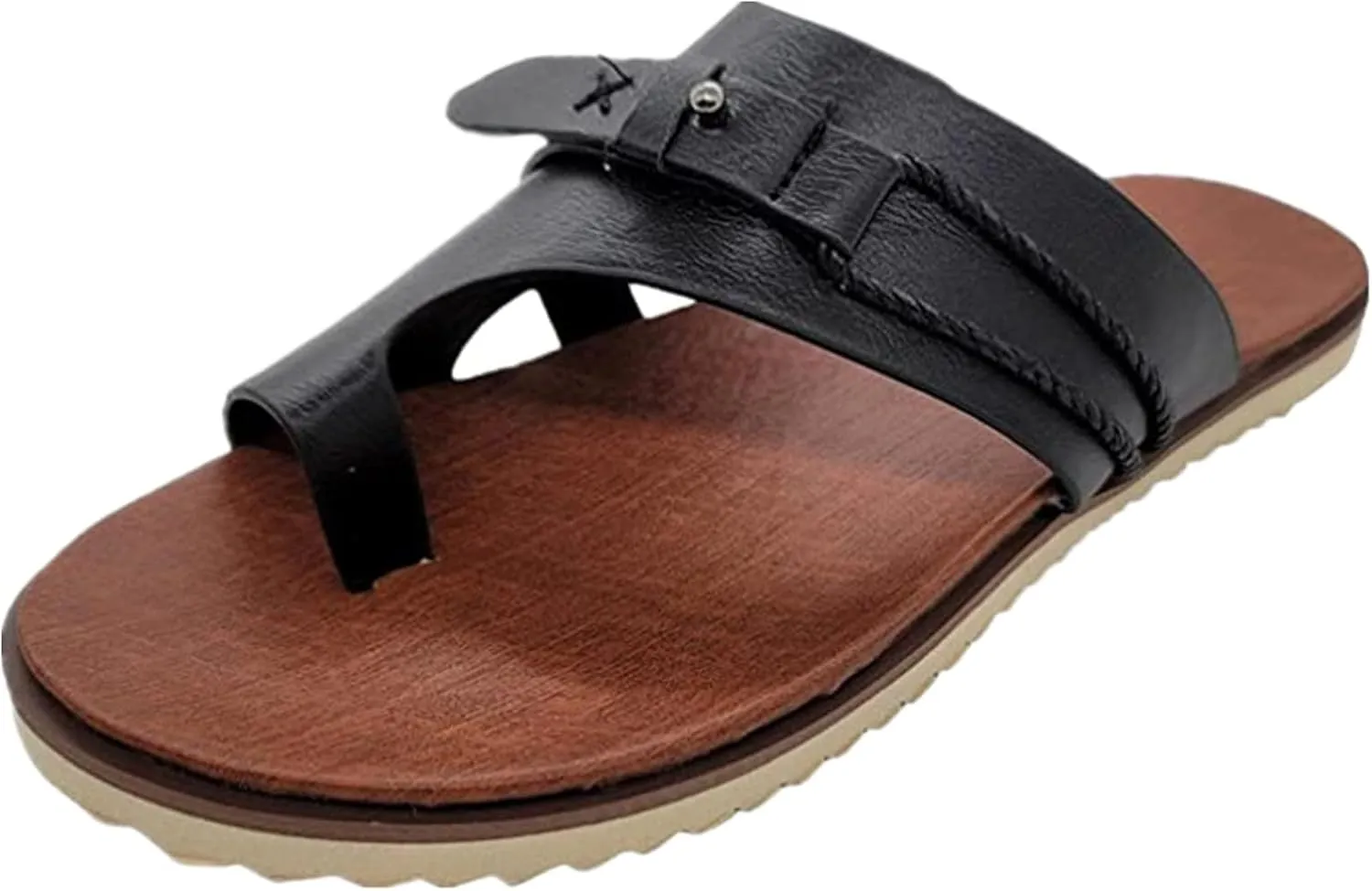 Lausiuoe Sandals Women Comfortable Walking Thong Flip Flops Flat Sandals Casual Dressy Summer Cute Clip Toe Beach Shoes