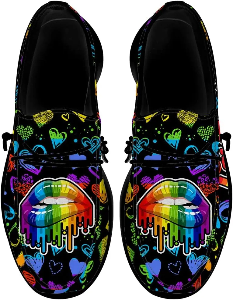 Loafers for Women Men Pride Shoes Rainbow Slip-on Sneakers Gifts for Men Women