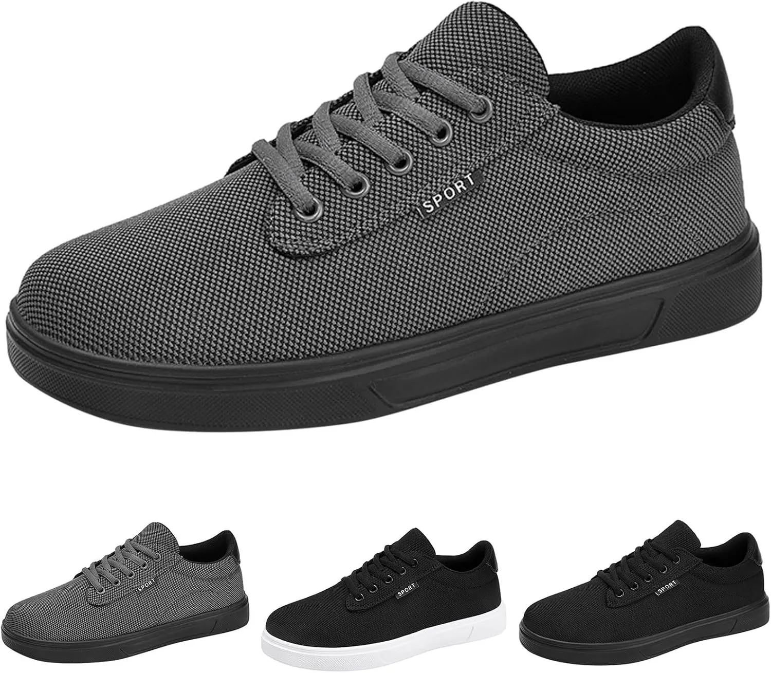 Men Casual Shoes Fashionable and Simple Solid Color New Pattern Flat Bottomed Comfortable Lace Men Casual Shoes X Wide Men's