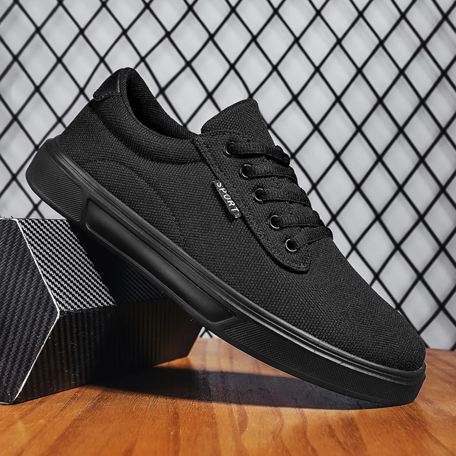 Men Casual Shoes Fashionable and Simple Solid Color New Pattern Flat Bottomed Comfortable Lace Men Casual Shoes X Wide Men's