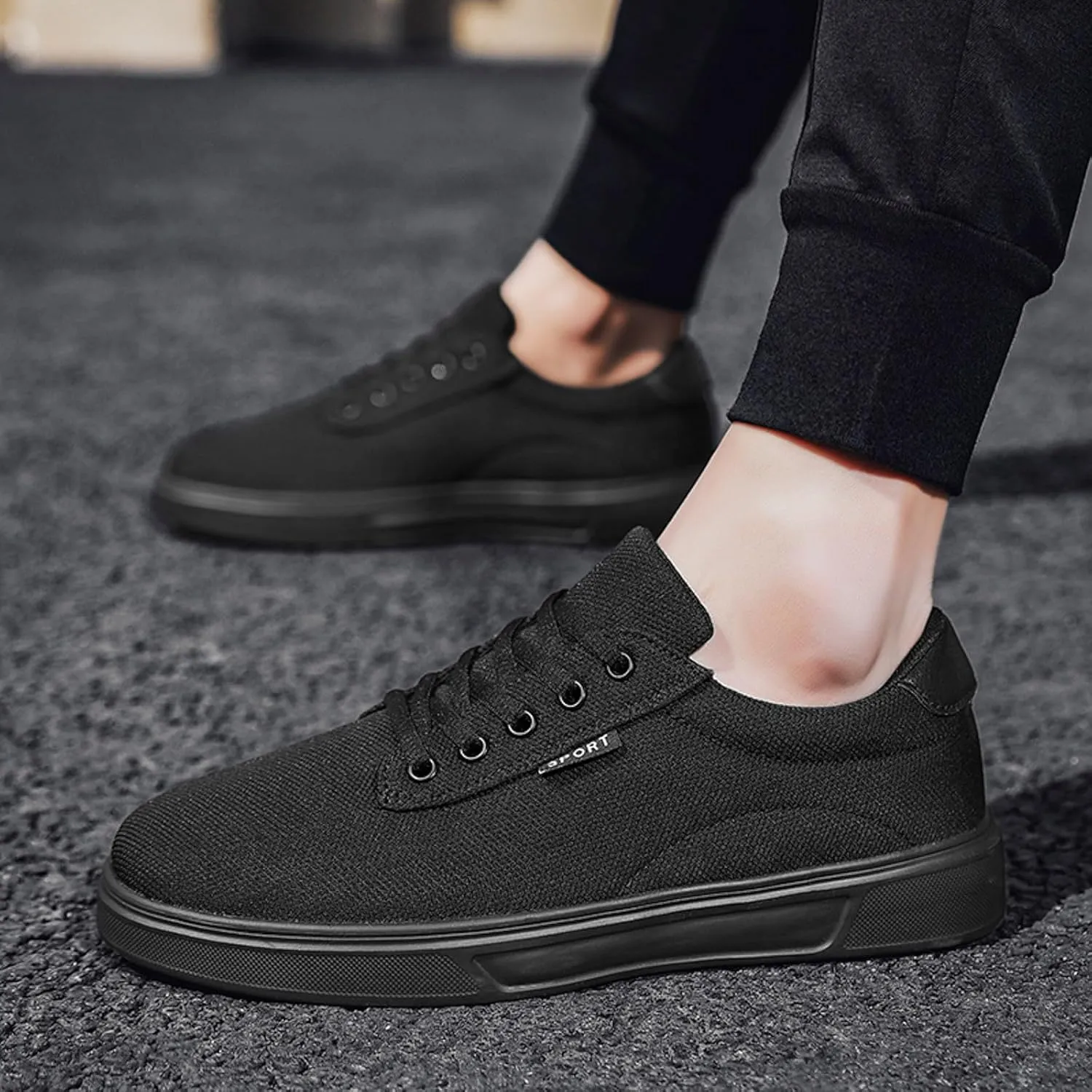 Men Casual Shoes Fashionable and Simple Solid Color New Pattern Flat Bottomed Comfortable Lace Men Casual Shoes X Wide Men's