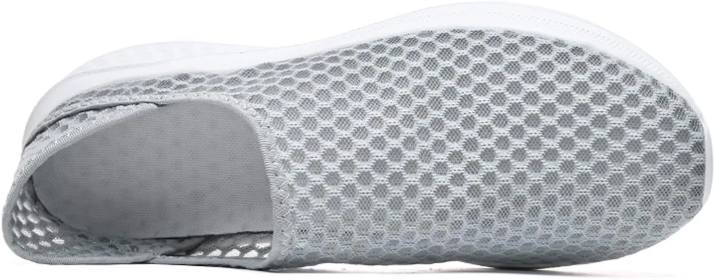 Men's Breathable Knit Sneakers Slip On Casual Shoes for Walking Running Yoga Gym Beach Comfortable Lightweight
