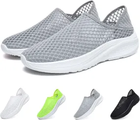 Men's Breathable Knit Sneakers Slip On Casual Shoes for Walking Running Yoga Gym Beach Comfortable Lightweight