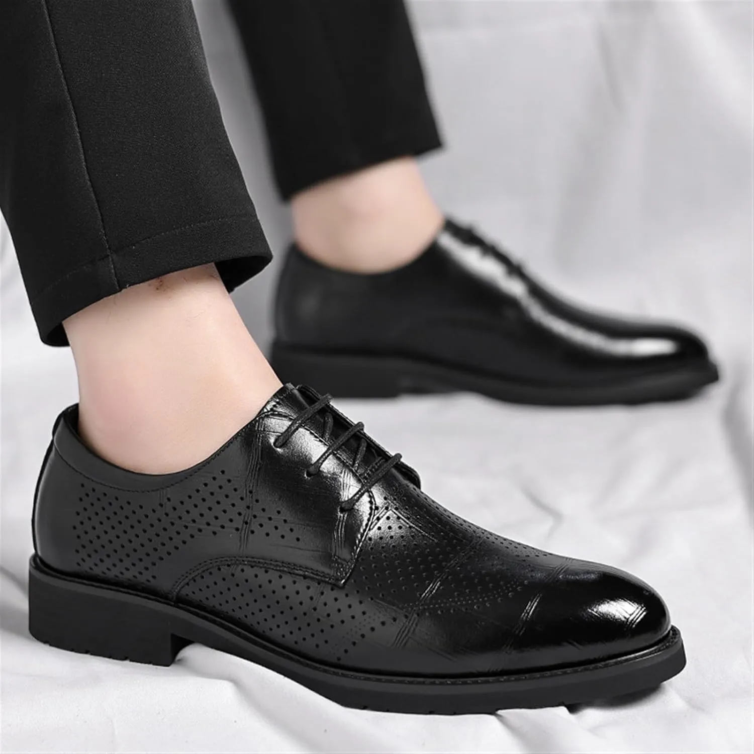Men's Dress Shoes Formal Business Casual Oxford Shoes Non Slip Casual Work Derby Shoes for Men