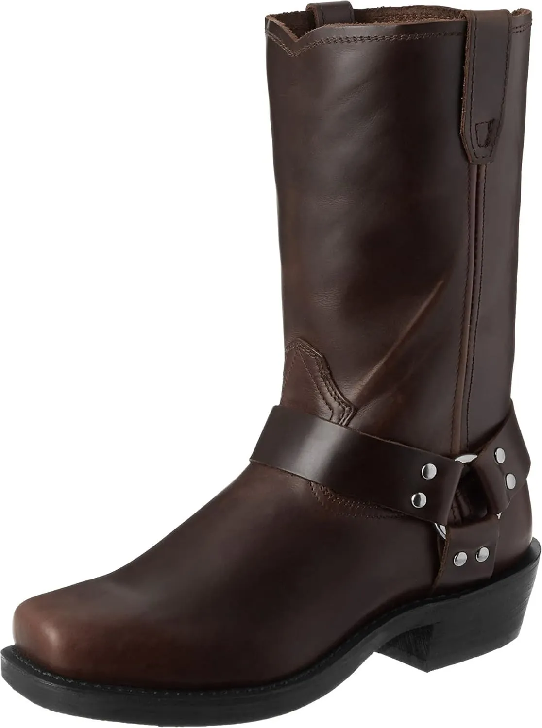 Men's Motorcycle Boot For Riding Waterproof Black PU Leather Boots Mid Calf Boots For Men