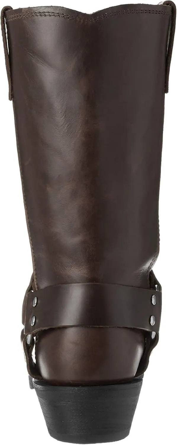 Men's Motorcycle Boot For Riding Waterproof Black PU Leather Boots Mid Calf Boots For Men