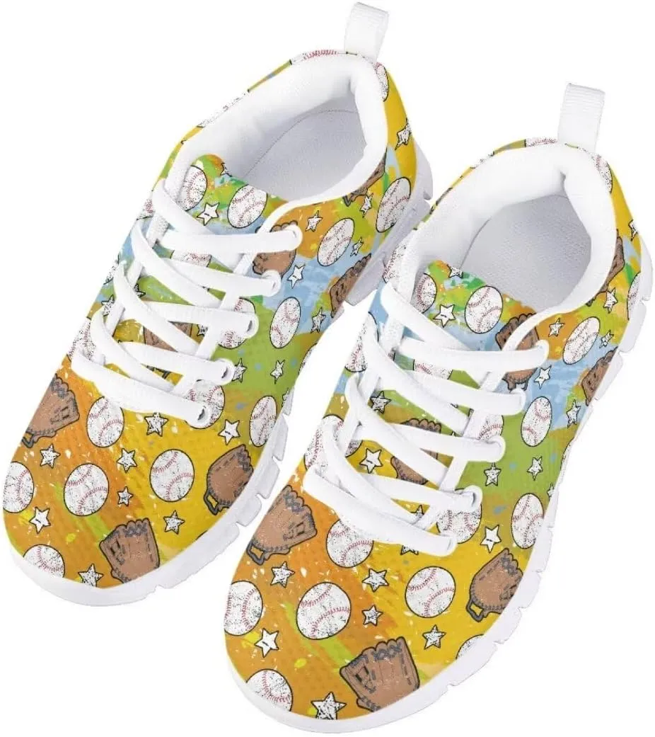 Pinupub Kids Running Shoe for Boys Girls Lace-up Running Tennis Sneakers Casual Sports Shoes