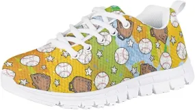 Pinupub Kids Running Shoe for Boys Girls Lace-up Running Tennis Sneakers Casual Sports Shoes