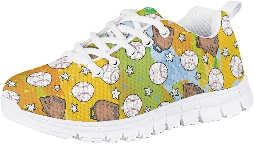 Pinupub Kids Running Shoe for Boys Girls Lace-up Running Tennis Sneakers Casual Sports Shoes