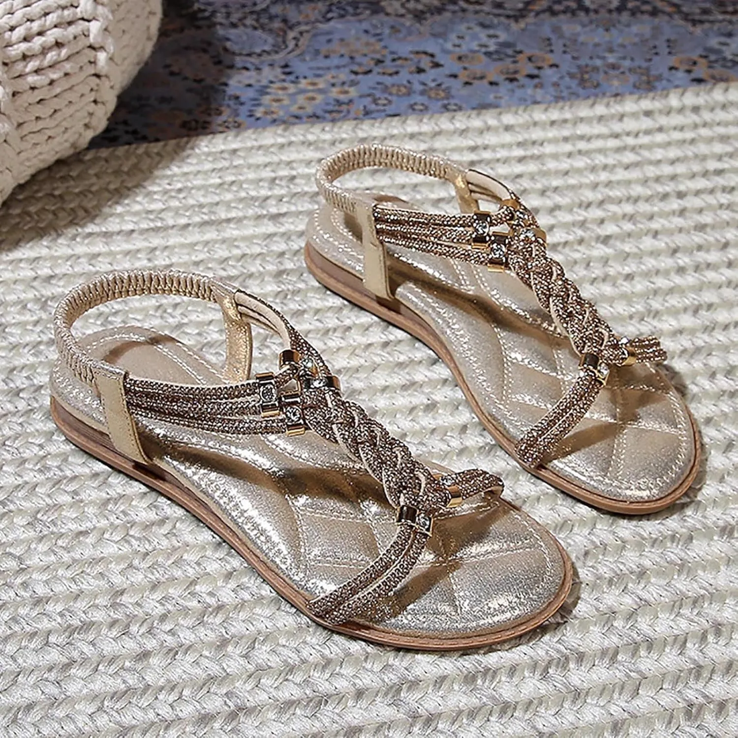 Women Clip Toe Sandals Crystal Jelly Beach Flip Flops Female Students Korean Fashion Wear Women's Heeled Sandals