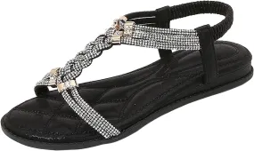 Women Clip Toe Sandals Crystal Jelly Beach Flip Flops Female Students Korean Fashion Wear Women's Heeled Sandals
