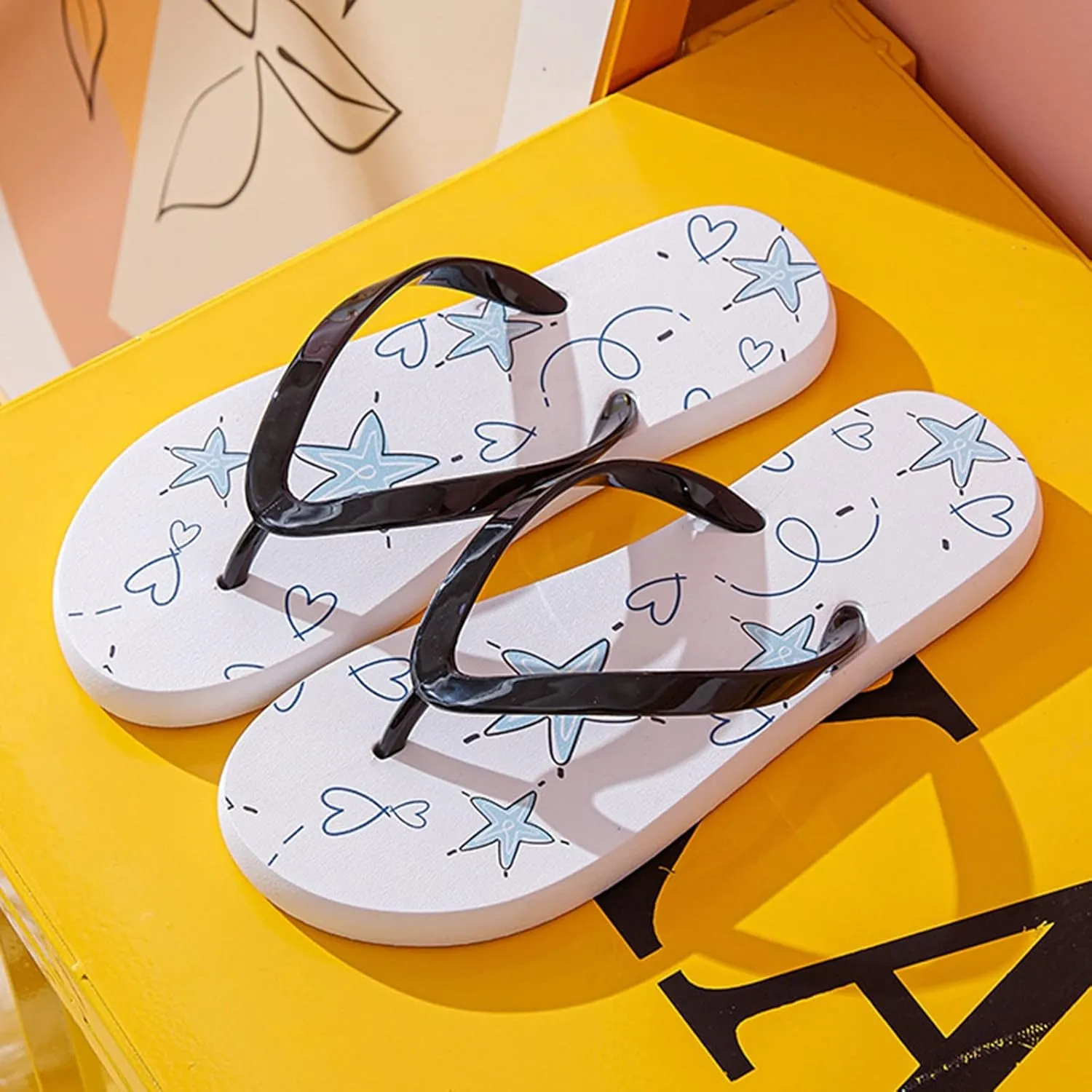 Womens Flip Flops Women's Arch Support Flip Flops Shower Slippers Comfortable Summer Beach Thong Sandals