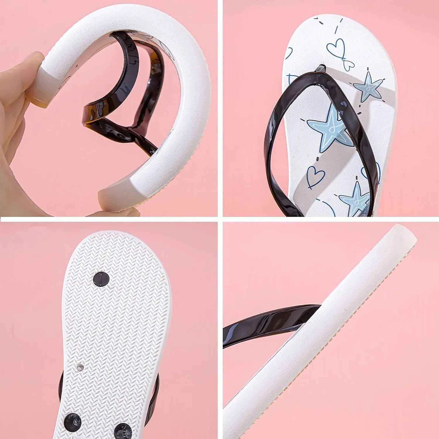 Womens Flip Flops Women's Arch Support Flip Flops Shower Slippers Comfortable Summer Beach Thong Sandals
