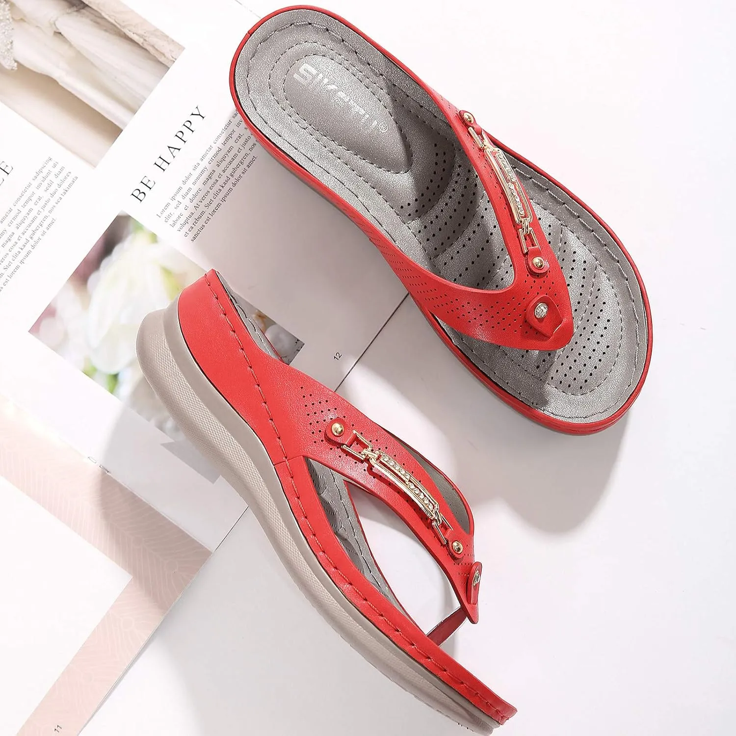 Womens Flip Flops Womens Beach Shoes Comfortable Beach Sandals Slip on Thong Flat Sandals Shower Shoes Women