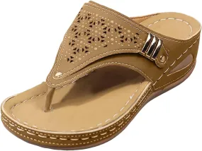 Women's Sandals Women Shoes Wedge Heel Platform Sandals Stylish Correctable Bohemian Beach Nine Sandals for Women Size 8