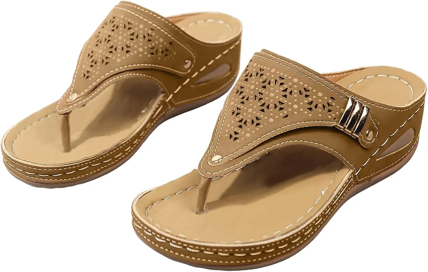 Women's Sandals Women Shoes Wedge Heel Platform Sandals Stylish Correctable Bohemian Beach Nine Sandals for Women Size 8