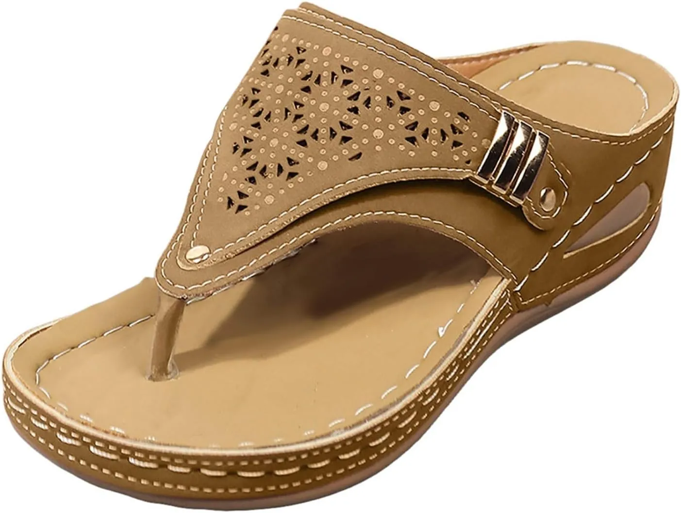 Women's Sandals Women Shoes Wedge Heel Platform Sandals Stylish Correctable Bohemian Beach Nine Sandals for Women Size 8